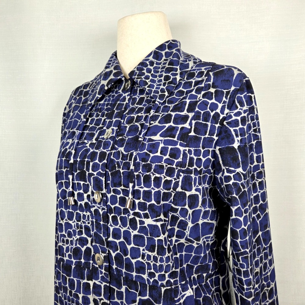Zynergy By Chicos Neema‎ Wander On Valeri Blue Jacket Women's Medium